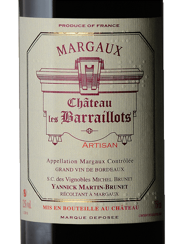 Chateau les Barraillots Margaux 2022